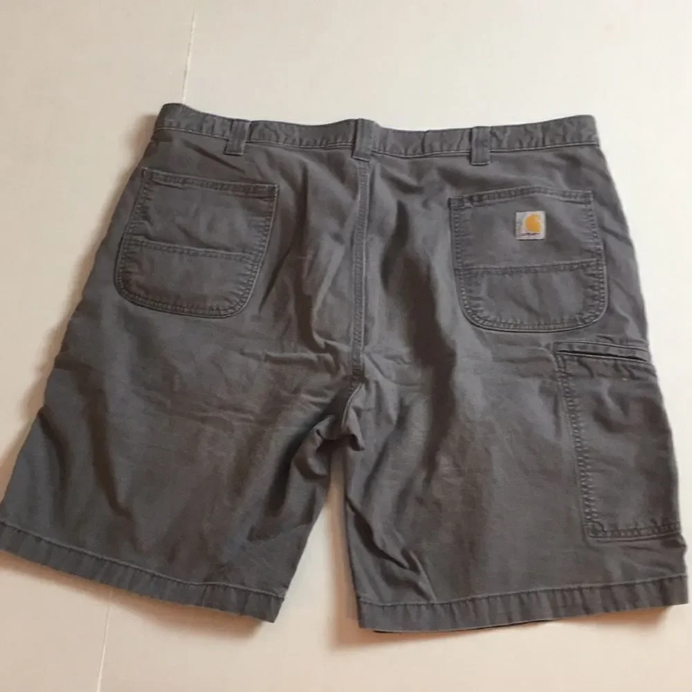 Carhartt Gray Cargo Relaxed Fit Cotton Shorts Size 42
